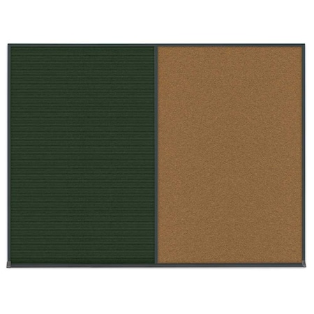 Double Door Radius Corkboard,42X32,G